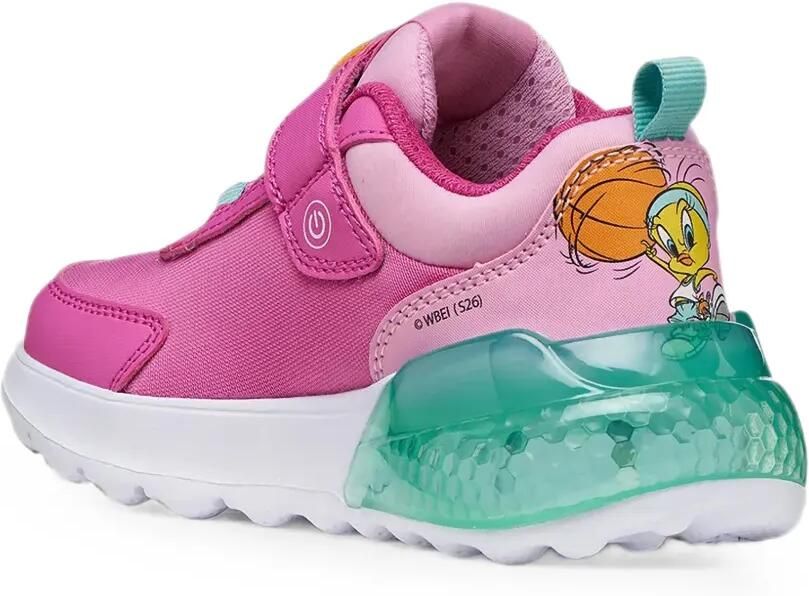 Geox Kids Activart Illuminus sneakers met klittenband Roze - Foto 3