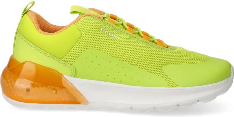 Geox Kids Activart Illuminus sneakers met mesh vlakken Groen