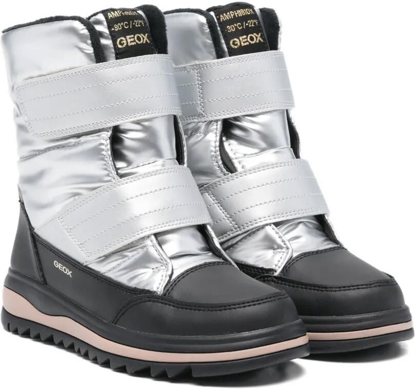 Geox Kids Adelhide AB laarzen met klittenband Zilver
