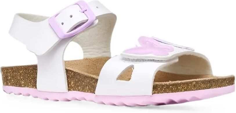 Geox Kids Adriel sandalen met gespsluiting en vlinderpatch Wit
