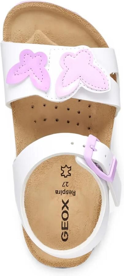 Geox Kids Adriel sandalen met gespsluiting en vlinderpatch Wit - Foto 3