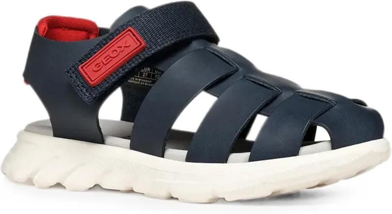 Geox Kids Airadyum gekooide sandalen met klittenband Blauw