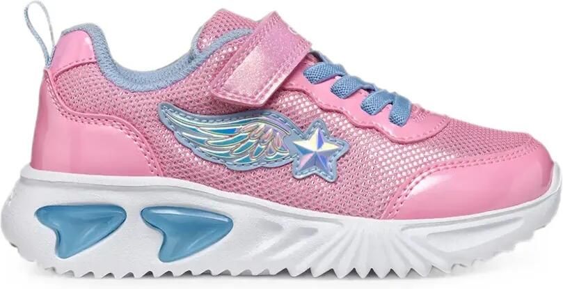 Geox Kids Assister sneakers met klittenband Roze - Foto 4