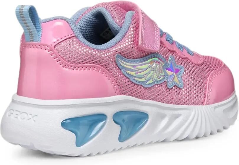 Geox Kids Assister sneakers met klittenband Roze - Foto 2