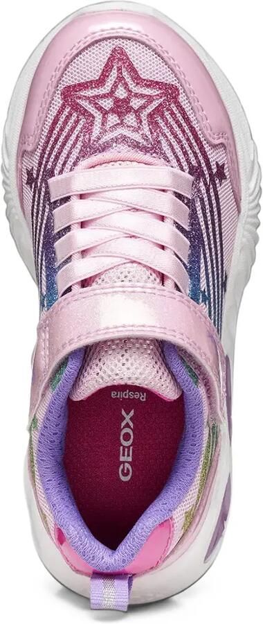 Geox Kids Assister glitter-detail star-print sneakers Roze - Foto 5