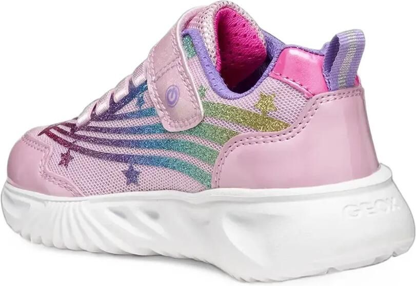 Geox Kids Assister glitter-detail star-print sneakers Roze - Foto 3