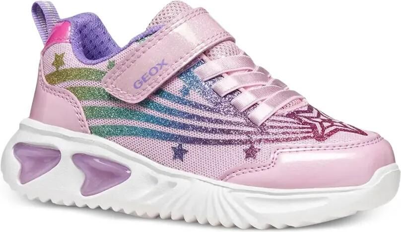 Geox Kids Assister glitter-detail star-patch sneakers Roze - Foto 4