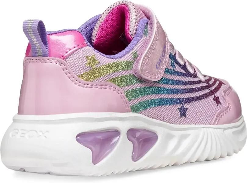 Geox Kids Assister glitter-detail star-patch sneakers Roze - Foto 2