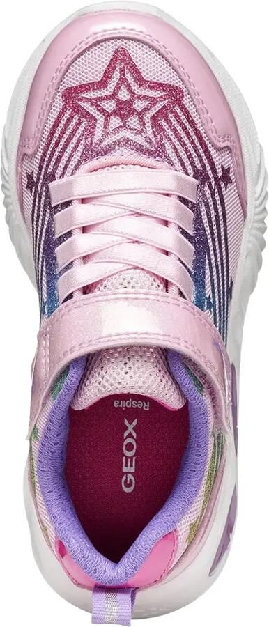 Geox Kids Assister glitter-detail star-patch sneakers Roze - Foto 5