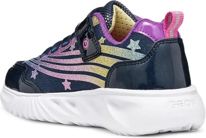 Geox Kids Assister sneakers met ster-print en glitters Blauw - Foto 2