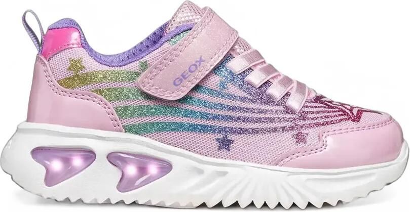 Geox Kids Assister glitter-detail star-print sneakers Roze