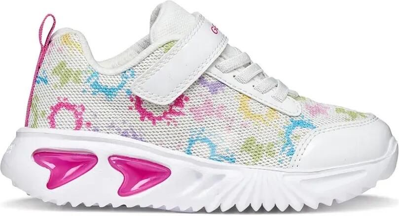 Geox Kids Assister mesh sneakers met klittenband Wit - Foto 5