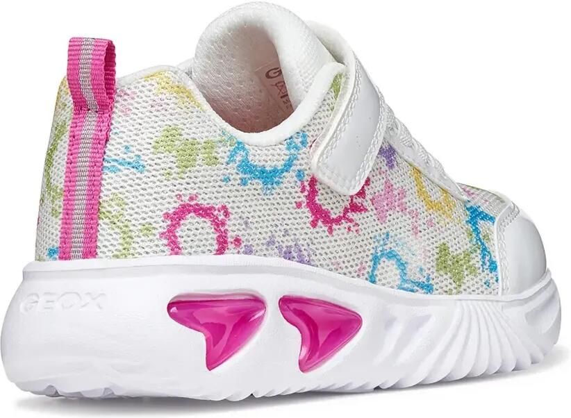 Geox Kids Assister mesh sneakers met klittenband Wit - Foto 2