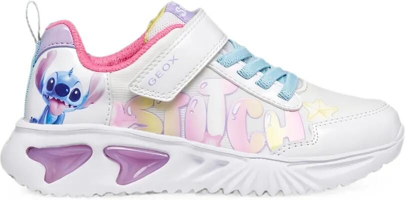 Geox Kids Assister sneakers met klittenband en print Wit - Foto 5