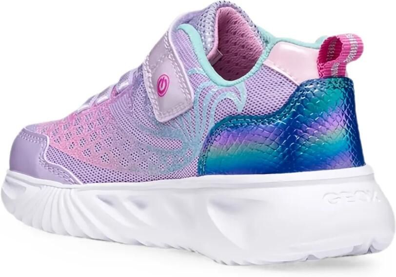 Geox Kids Assister sneakers met klittenband Paars - Foto 3
