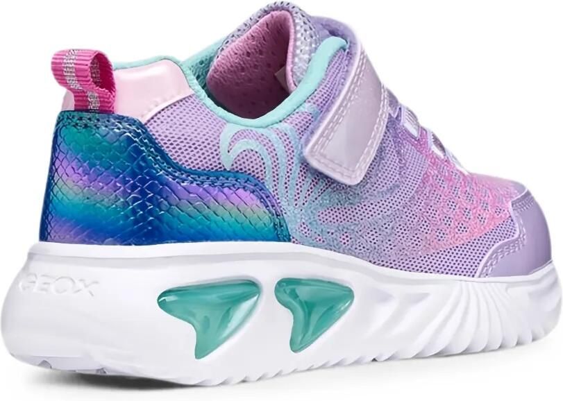 Geox Kids Assister sneakers met klittenband Paars - Foto 2