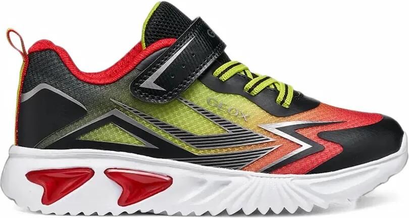 Geox Kids Assister sneakers met klittenband Zwart