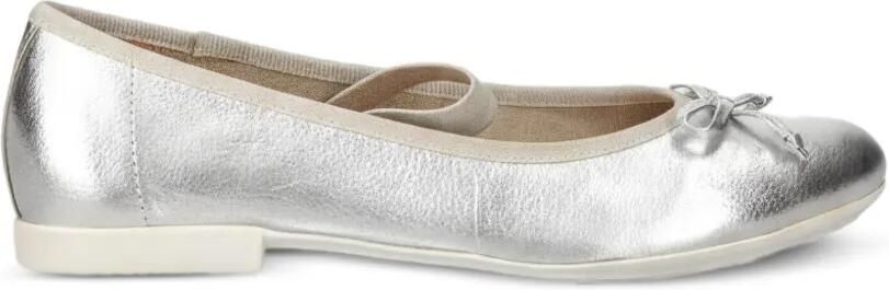 Geox Kids Ballerina's met strik en bandje Zilver