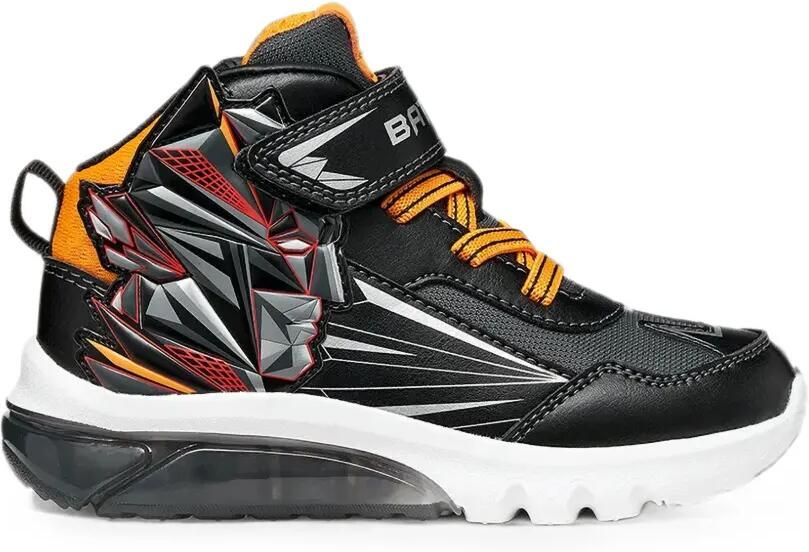 Geox Kids Bat sneakers met klittenband Zwart - Foto 3