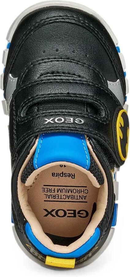 Geox Kids Bat sneakers met klittenband Zwart - Foto 3