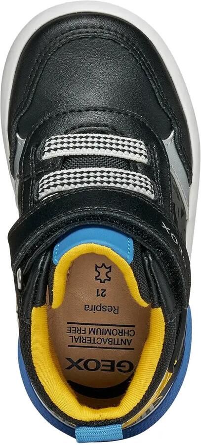 Geox Kids Bat sneakers met klittenband Zwart - Foto 3