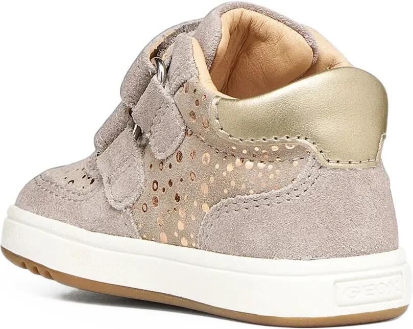 Geox Kids Biglia sneakers met metallic-effect en klittenband Beige - Foto 2