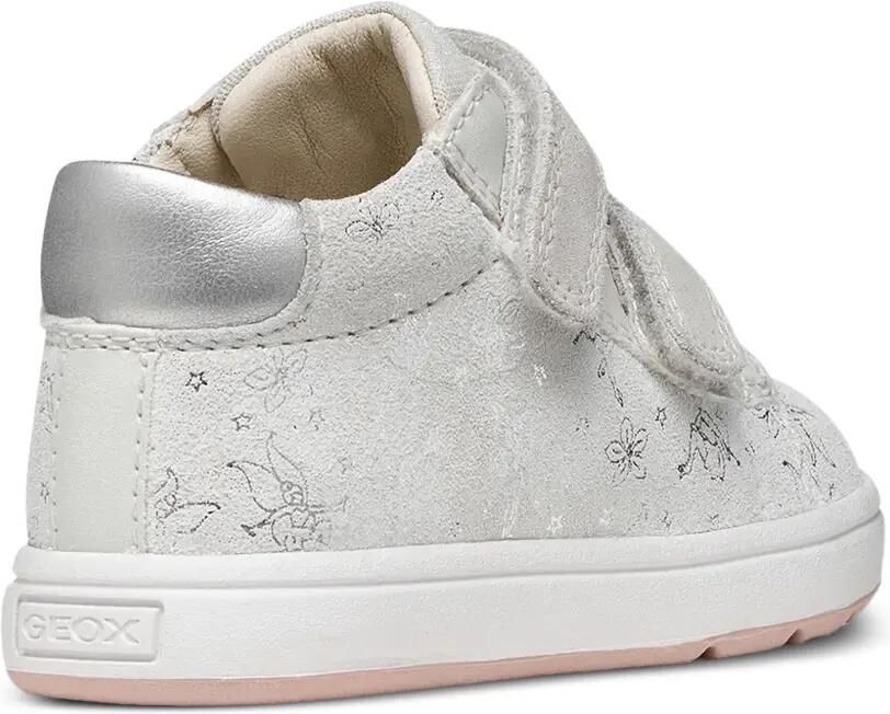 Geox Kids Biglia sneakers met klittenband en bloe print Wit - Foto 2