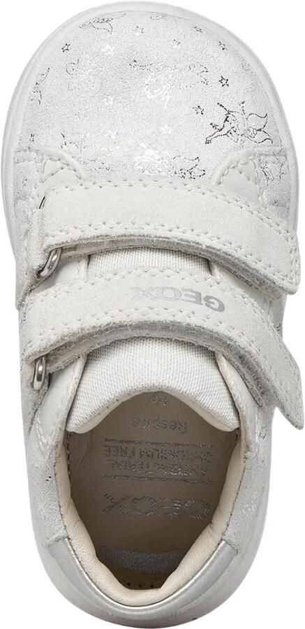Geox Kids Biglia sneakers met klittenband en bloe print Wit - Foto 5