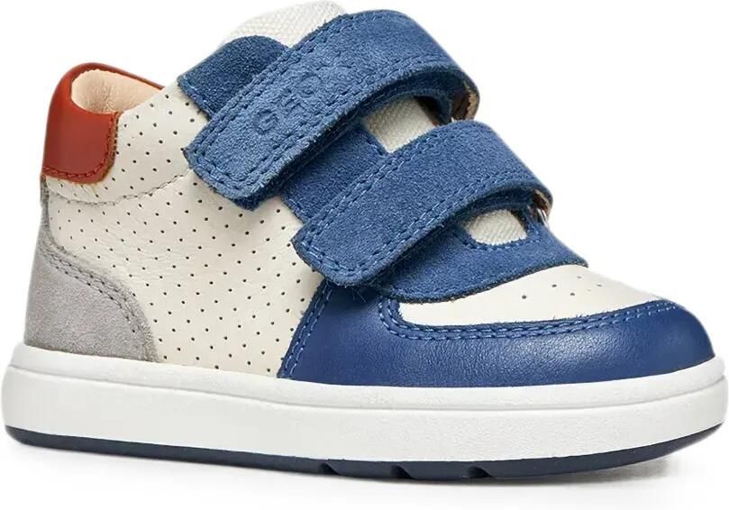 Geox Kids Biglia sneakers met klittenband en geperforeerde details Wit - Foto 4