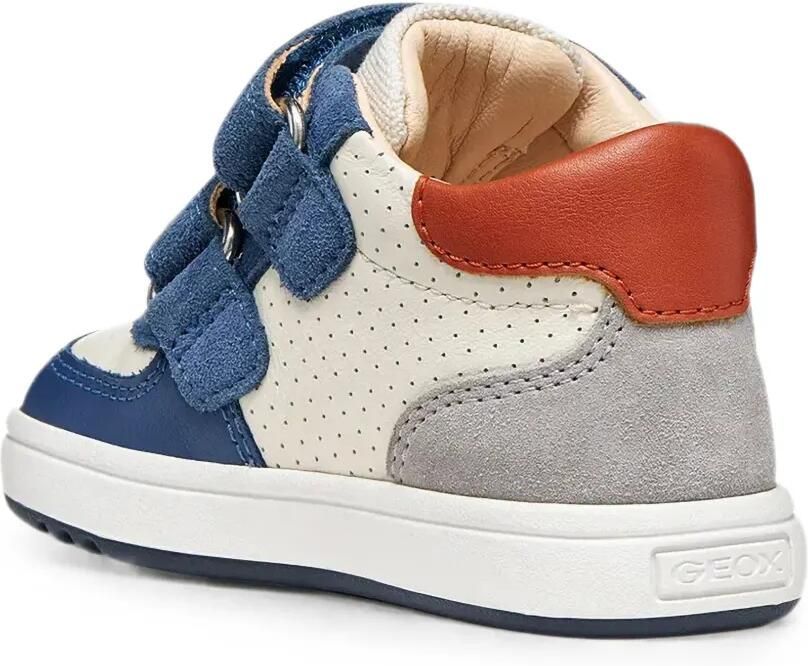 Geox Kids Biglia sneakers met klittenband en geperforeerde details Wit - Foto 3