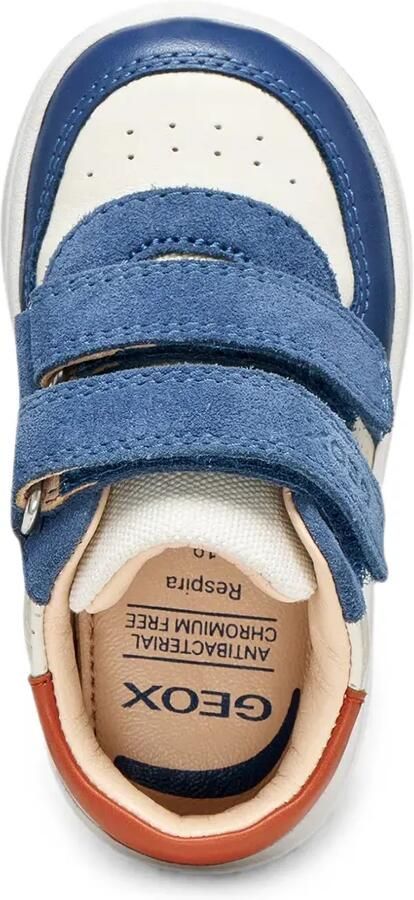 Geox Kids Biglia sneakers met klittenband en geperforeerde details Wit - Foto 5