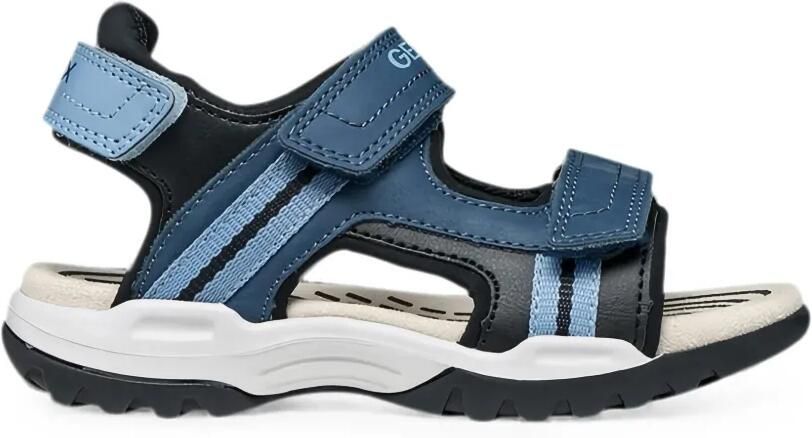 Geox Kids Borealis sandalen met klittenband Blauw - Foto 4