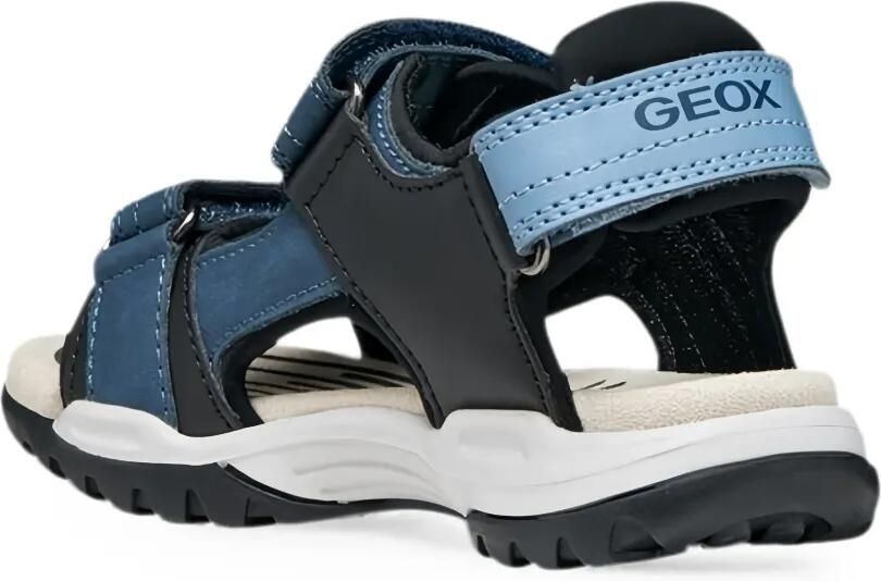 Geox Kids Borealis sandalen met klittenband Blauw - Foto 3