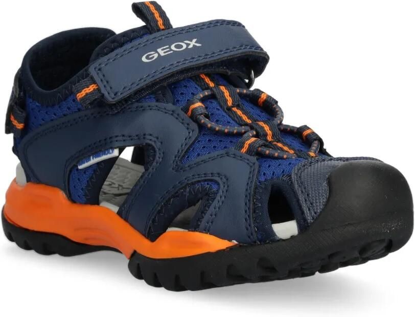 Geox Kids Borealis sandalen met klittenband Blauw - Foto 3