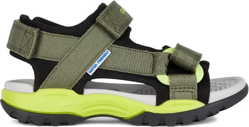 Geox Kids Borealis sandalen met textuur bandje Groen