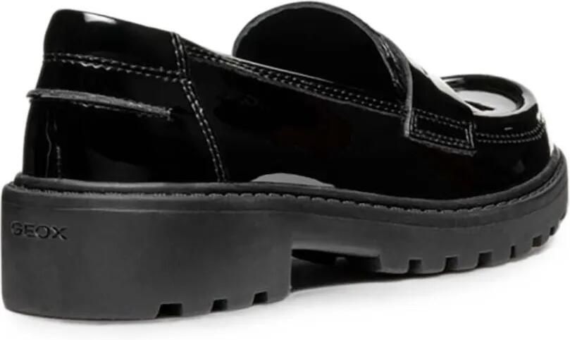Geox Kids Casey lakleren loafers met chunky zool Zwart - Foto 2