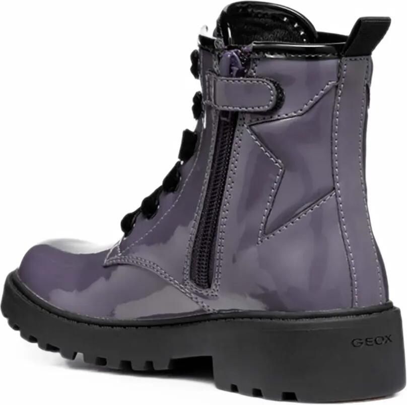 Geox Kids Casey star-patchwork ankle boots Paars - Foto 2