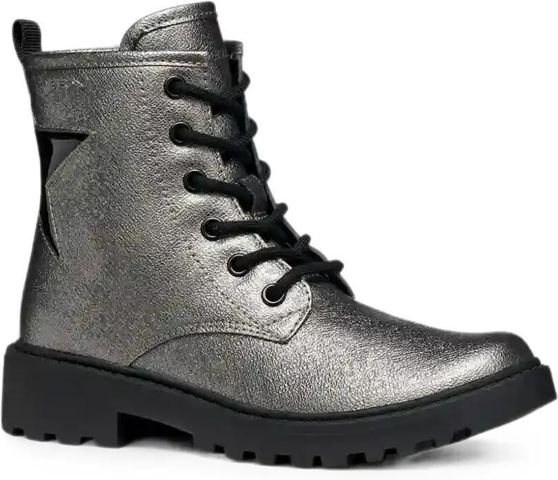 Geox Kids Casey veterlaarzen met sterpatch Grijs