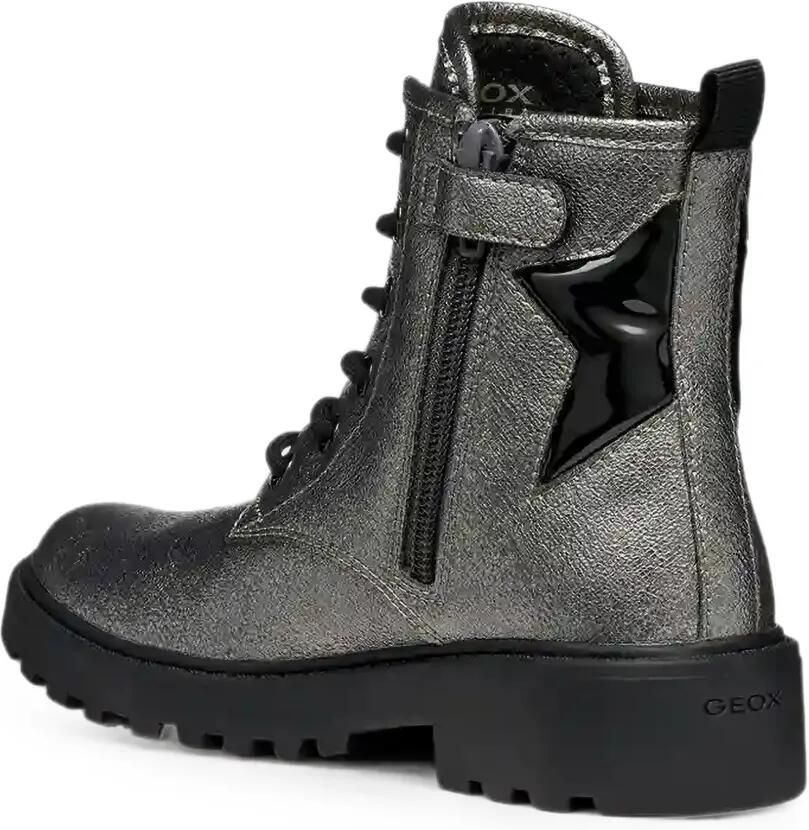 Geox Kids Casey veterlaarzen met sterpatch Grijs - Foto 3