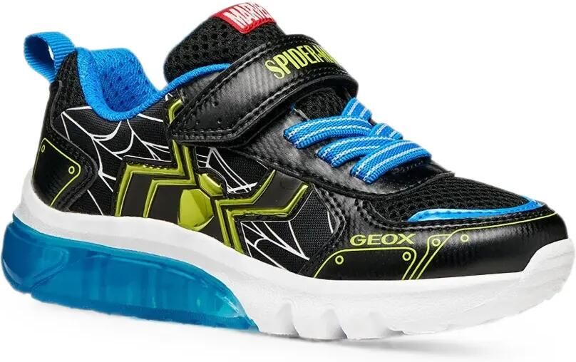 Geox Kids Ciberdron sneakers met klittenband Zwart