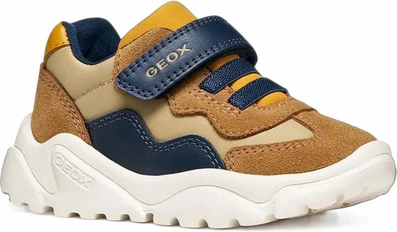 Geox Kids Ciufciuf panelled touch-strap sneakers Bruin