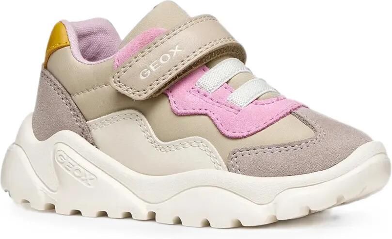 Geox Kids Ciufciuf sneakers met klittenband Beige