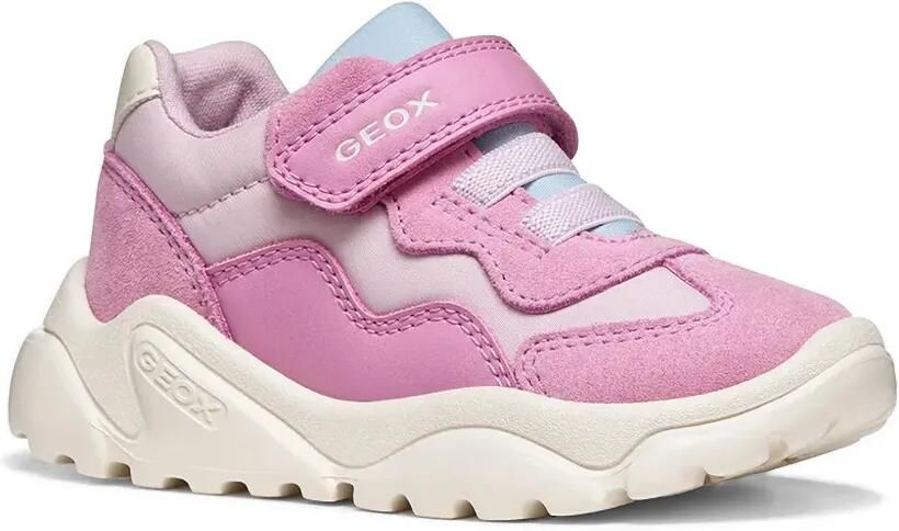 Geox Kids Ciufciuf touch-strap sneakers Roze