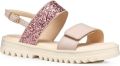 Geox Kids Coralie sandalen met glitterdetail en klittenband Roze - Roze