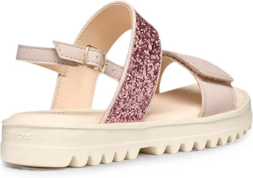 Geox Kids Coralie sandalen met glitterdetail en klittenband Roze - Foto 2