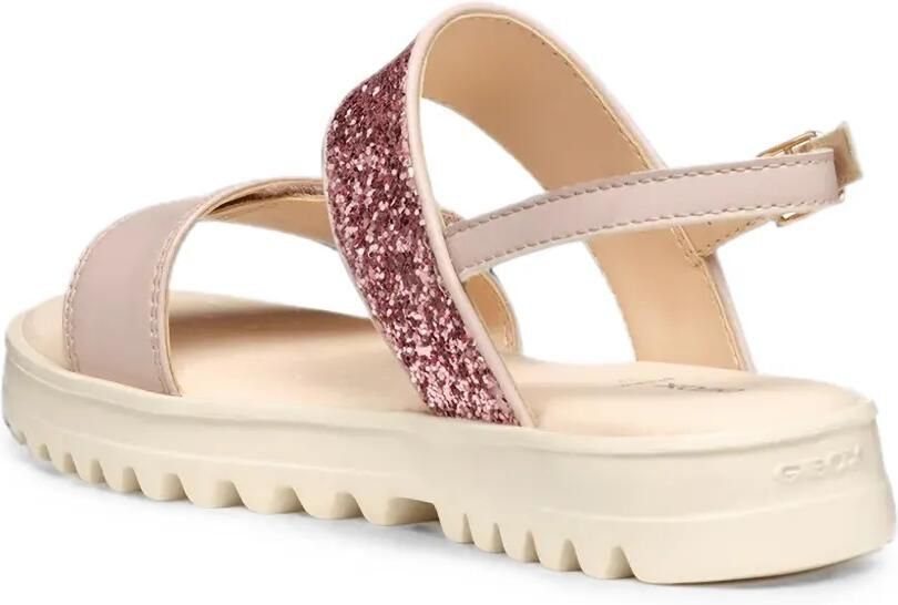 Geox Kids Coralie sandalen met glitterdetail en klittenband Roze - Foto 3