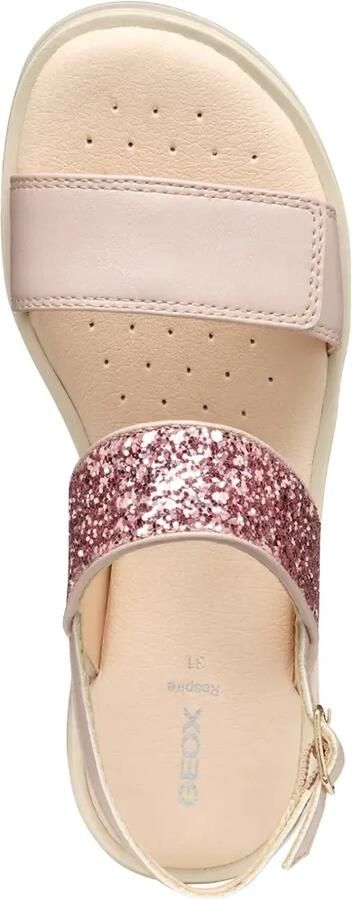 Geox Kids Coralie sandalen met glitterdetail en klittenband Roze - Foto 5