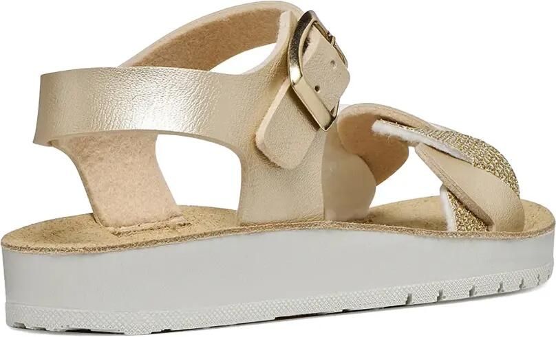 Geox Kids Costarei gevlochten sandalen met glitters Goud - Foto 3