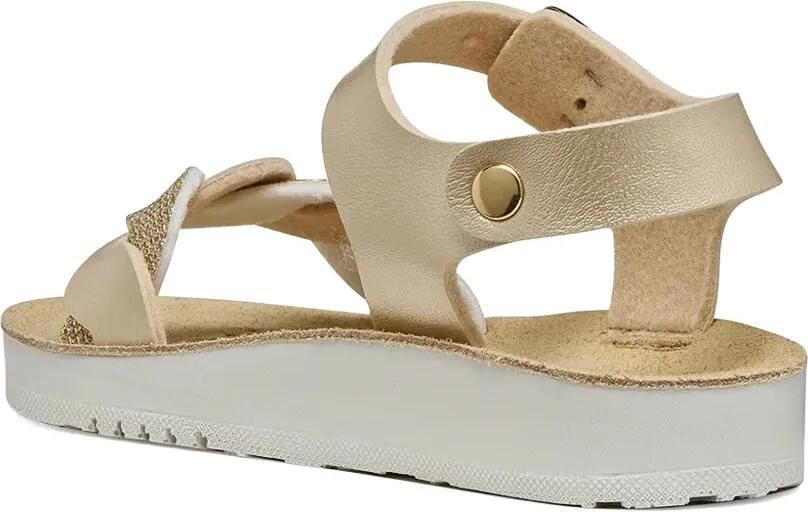 Geox Kids Costarei gevlochten sandalen met glitters Goud - Foto 2