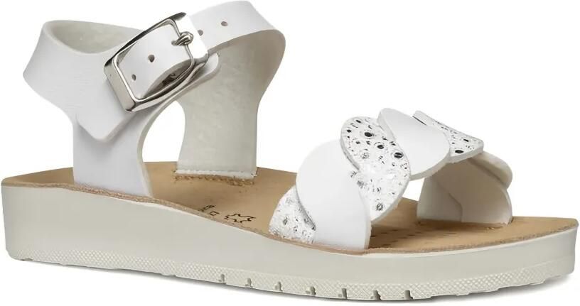 Geox Kids Costarei sandalen met gespsluiting Wit